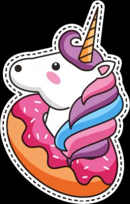 Sticker Fondo Unicornio